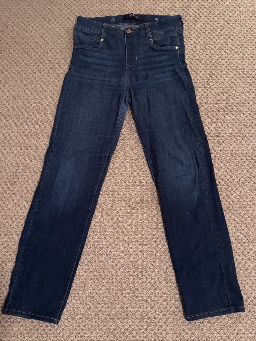 High-Rise Slim Women’s Jeans - Dark Blue